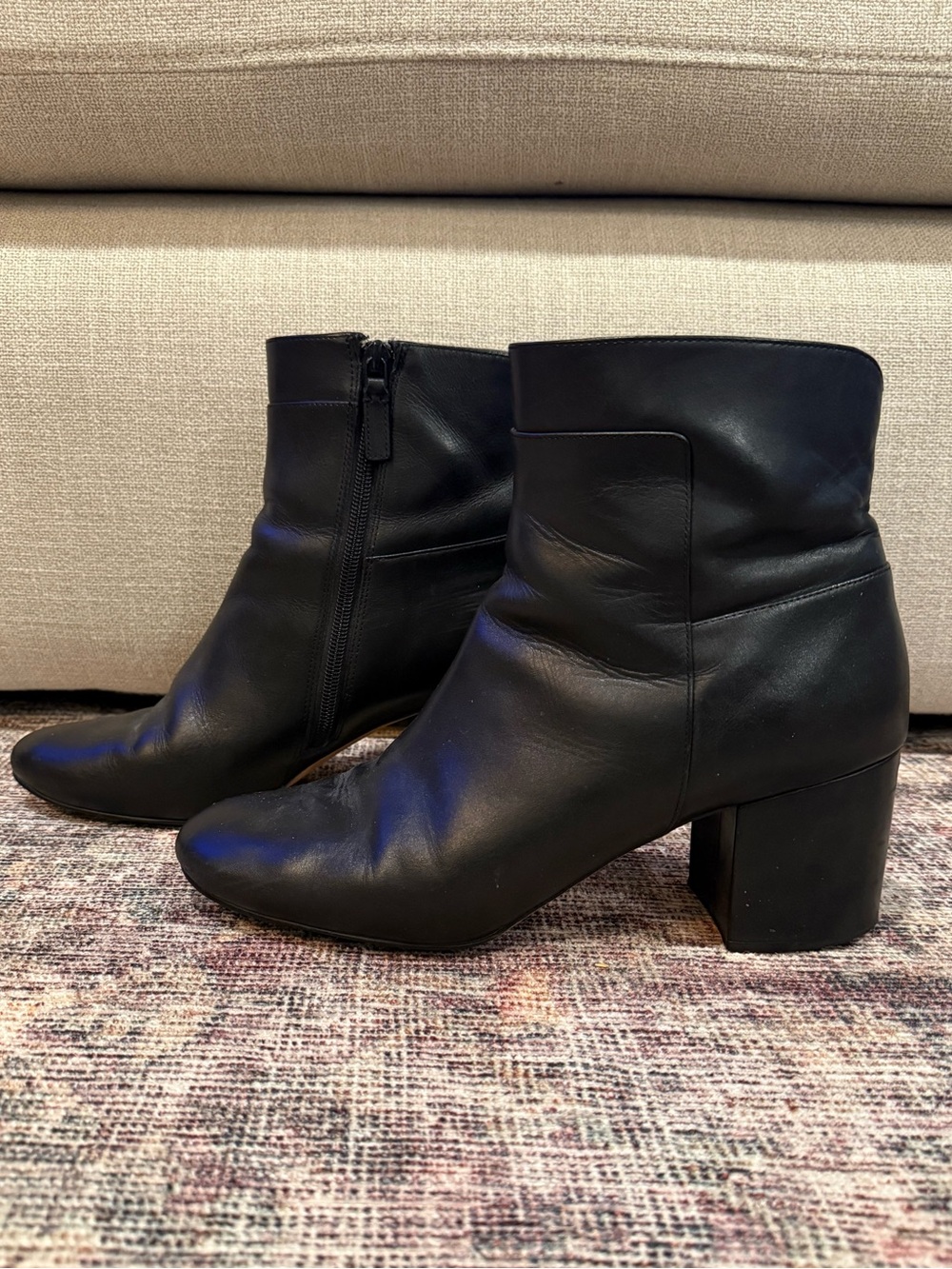 Cole Haan Black Leather Ankle Boots Size 11B
